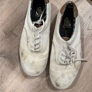 Vans White Canvas Sneakers Classic Style